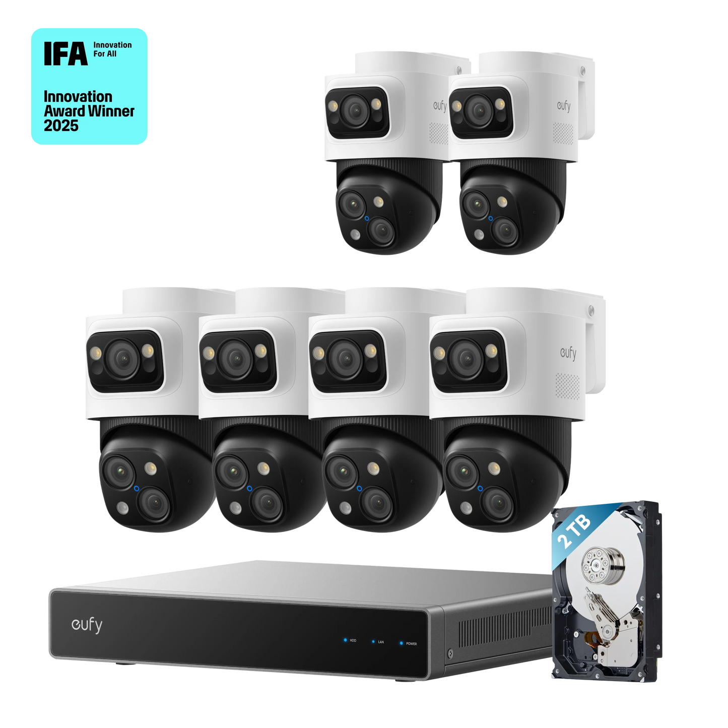 eufy PoE NVR Security System S4 Max + 2 PoE Cam S4 Add-Ons